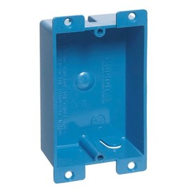 Carlon B108R-UPC Switch/Outlet Box, Old Work, 1 Gang, 3-5/8-Inch Length by 2-3/8-Inch Width by 1-1/4-Inch Depth, Blue