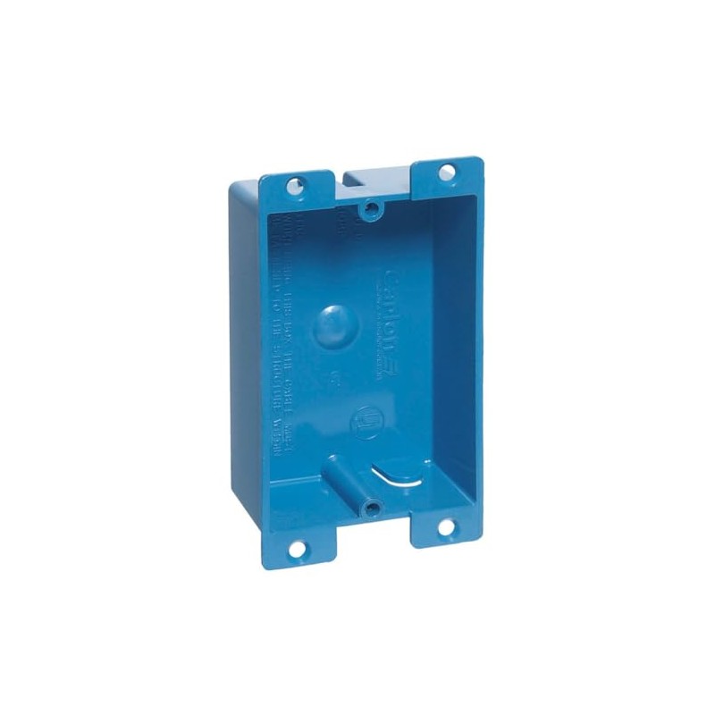 Carlon B108R-UPC Switch/Outlet Box, Old Work, 1 Gang, 3-5/8-Inch Length