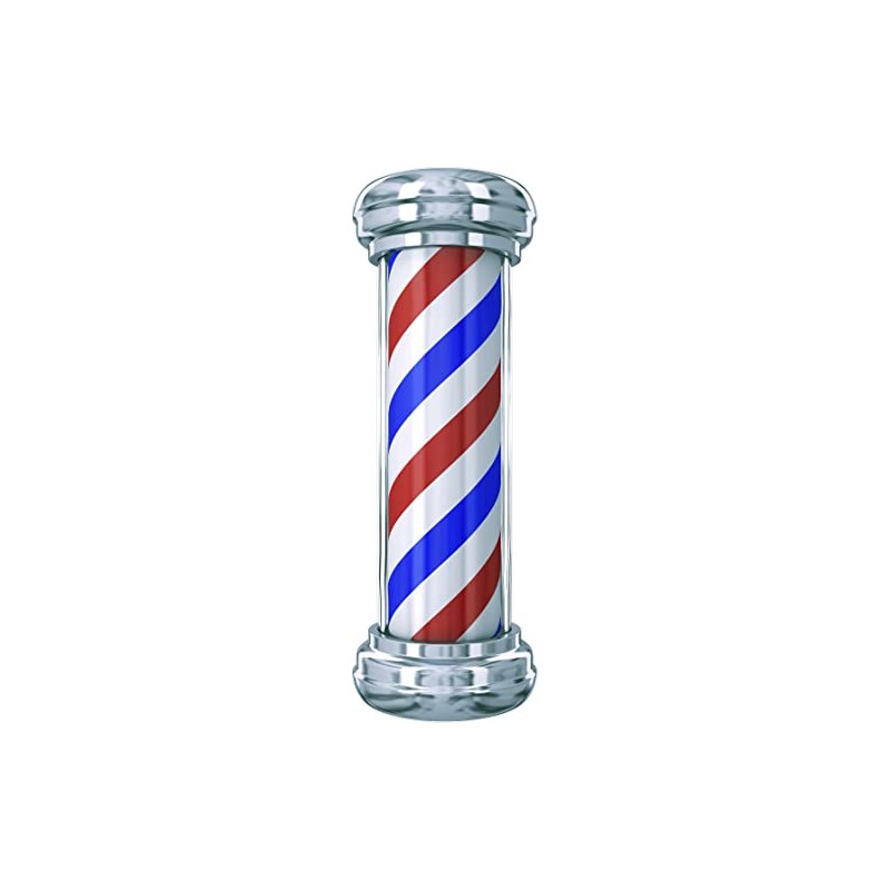 PAIR OF 16" TALL BARBER POLE VINYL DECALS FOR SALON