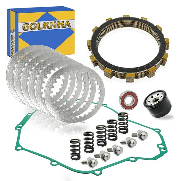 Clutch Kit & Friction Steel Plates Gasket Compatible with Kawasaki
