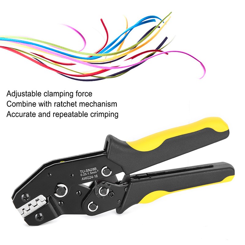 Crimping Tool 24‑16AWG High‑End Terminal Ratchet Pliers PVC + Steel