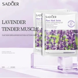 10 Mascarillas Faciales Lavanda Floral Sadoer Suavidad 25g                                                                                            