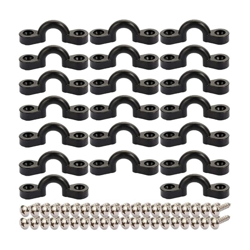 Kayak Pad Eye Kit 20PCS Nylon Bungee Deck Loops Tie