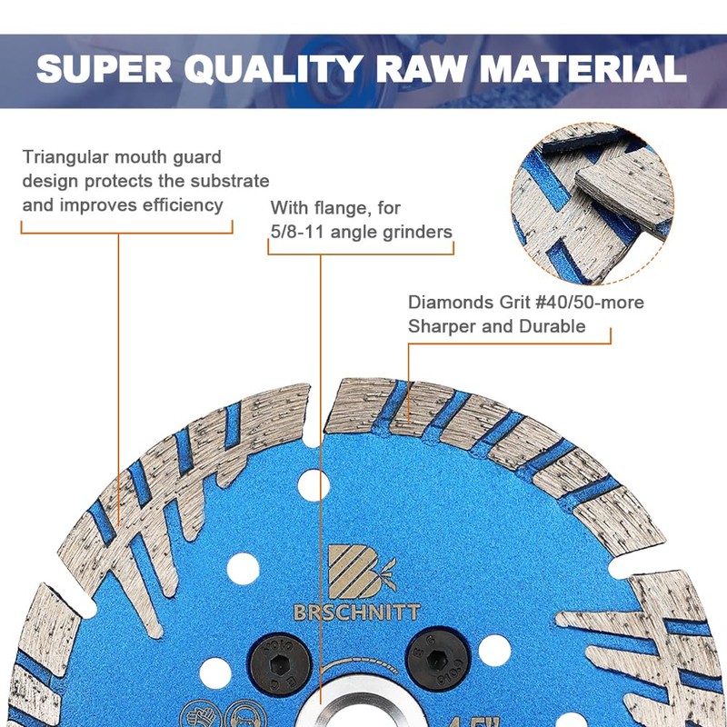 Diamond Granite Cutting Blade 9"- BRSCHNITT Diamond Saw Blade Cut