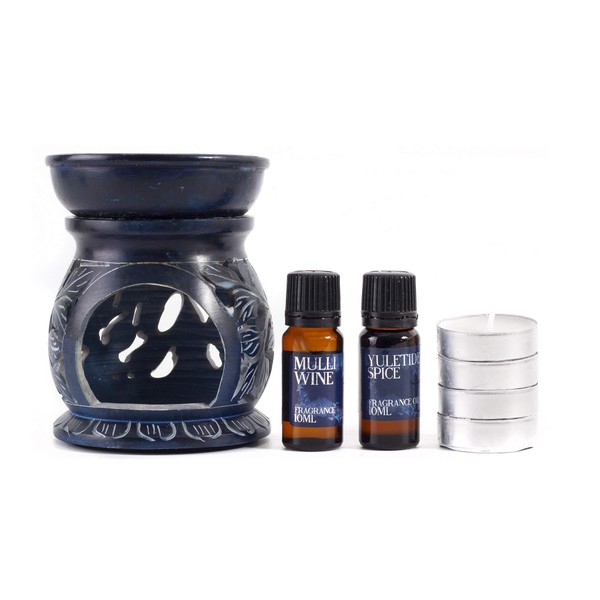 Mystic Moments Mulled Wine and Christmas Spices Oil Burner Gift Set