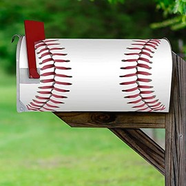 VWAQ Baseball Mailbox Covers Magnetic Sports Mailwraps Decorative Art - MBM29
