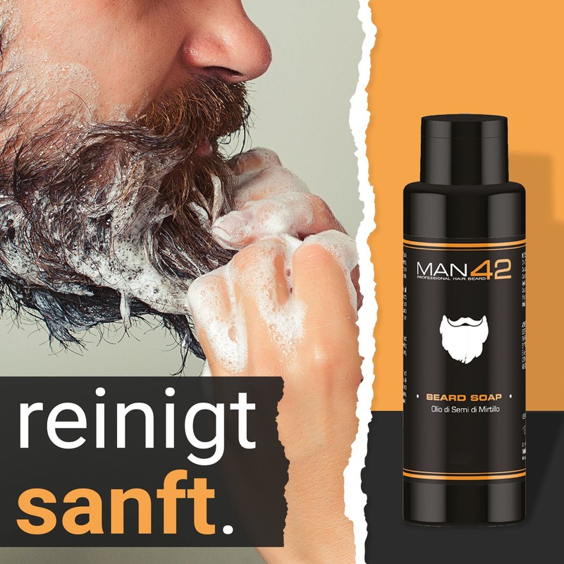 MAN42 Beard Soap, Beard Shampoo, Men's Beard Soap, 100 ml