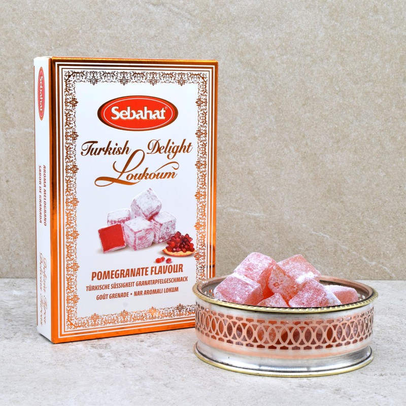 Sebahat Turkish Delight Lokum in Gift Box (Pomegranate Flavour, 200g)