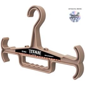 HICE - Titan Vest Hanger | Original Heavy Duty Plate Carrier & Body Armor Hanger | 200 lb Load Capacity | Durable High Impact Resin | for Police, Military, Scuba & Tactical Gear (Tan, Set of 2)