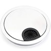 2X 80mm Metal Round Computer Desk Grommet Cable Hole Covers