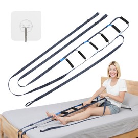 Fanwer Bed Ladder Assist, Pull Up & Sit Up Assist Device with 6 Handle Grips,Adjustable Rope Bed Ladder strap,Bed Rope Ladder Helper for Elderly Adults, Handicap