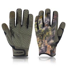 HANDLANDY Utility Work Gloves Men & Women, Safety Mechanic Gloves, Touch Screen, Flexible, Breathable (Camouflage, M)