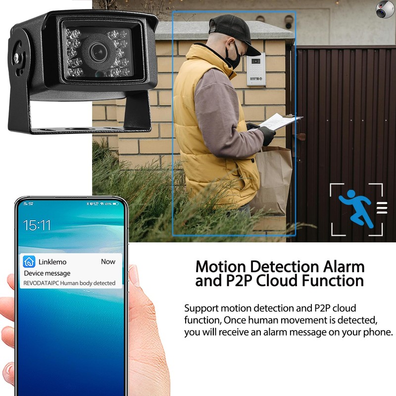 REVODATA 4K 8MP POE IP Camera, IP65 Waterproof Camera, 3.6