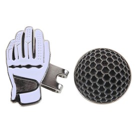 VGEBY Golf Clip Marker, Golf Hat Cap Clip with Magnetic Ball Marker Golf Ball Marker (Black + White)