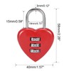 uxcell 3 Digit Combination Padlock, 3mm Shackle, Zinc Alloy Lock