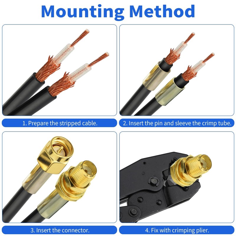 Superbat RF RG174 Coaxial Cable 17ft (518cm) 50 Ohm Mini