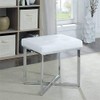 Carolina Classic Summer Vanity Bench White Chrome