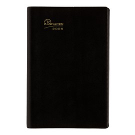 Blueline® 2025 Timanager® Planifi-Action® Weekly/Monthly Planner, Appointment Book, 13 Months, December to December, Twin-Wire Binding, 9.0625" x 5.875", Black, French (C5910.81F-25)