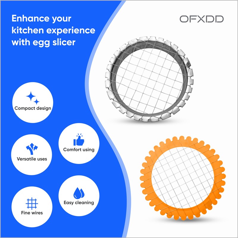 Egg Dicer for Hard Boiled Eggs 2 Pcs - Manual