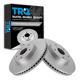 TRQ Front Brake Rotors Set Vented Premium G-Coated Compatible with 2015-2019 Subaru Legacy