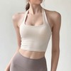 Layered Style Backless Top for Pilates & Pole Dance White/S (44-55)