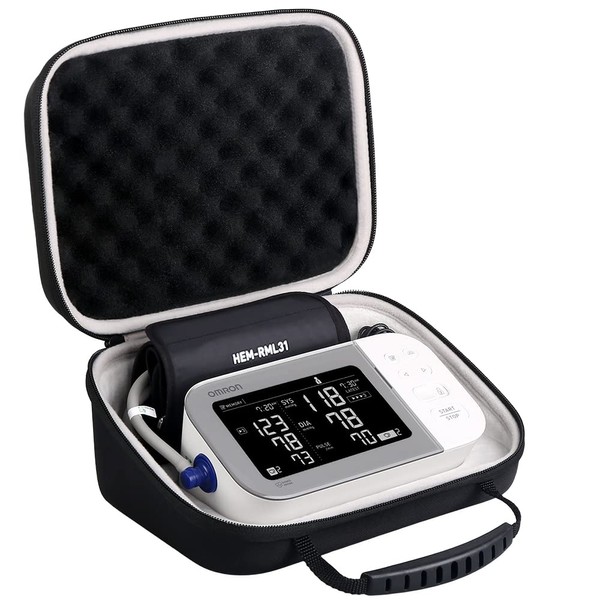 BOVKE Carrying Case Travel Bag Replacement for Omron 10 Series BP5450 BP5350 Platinum Blood Pressure Monitor Premium Upper Arm Cuff Digital Bluetooth Blood Pressure Machine, Black