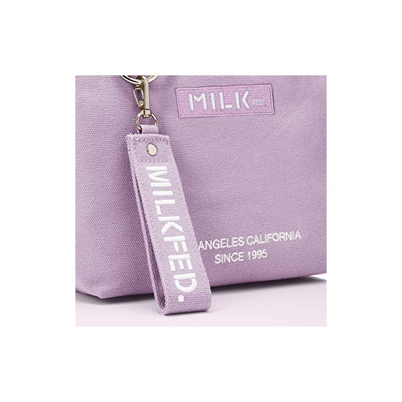Milkfed 103201053015 Bar and Under Logo Lunch Tote, light purple