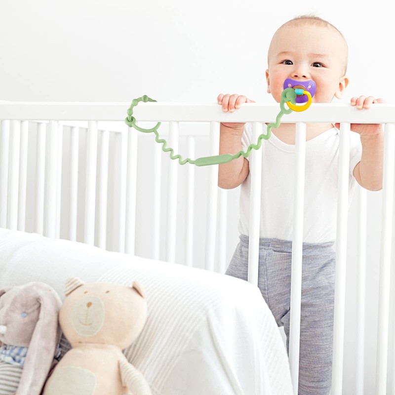 Toy Straps for Baby, 5 Pack Silicone Toy Straps for