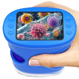 1000X Handheld Microscope for Kids: Pocket Digital Microscope with 1080P&2.0''IPS Screen&Photo/Video - Portable Edu Science Kits for Girls Boys - STEM Toys Birthday Gifts Ages 3-6 6-12(Blue)