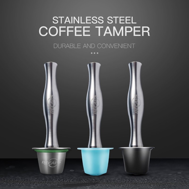 Stainless Steel Coffee Tamper Filling Tool by RECAPS Compatible with