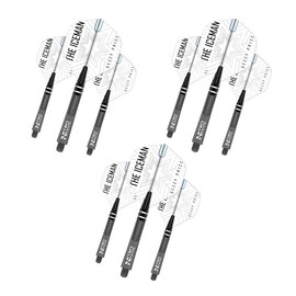 RED DRAGON Hardcore Radical White & Grey Flight & White Nitrotech Stem Combo (4 Sets per Pack)