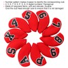 Bnineteenteam 10Pcs/Set Golf Iron Club Head Cover, Soft Neoprene Number