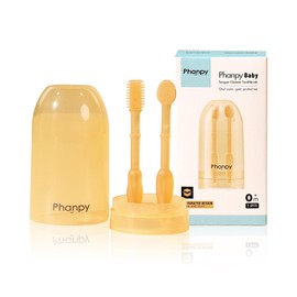 Phanpy Cepillo de dientes para bebé, limpiador de lengua de bebé, cepillo de dientes para bebés