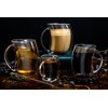 JoyJolt Caleo Collection Double Wall Insulated Glass Coffee Cups (Set