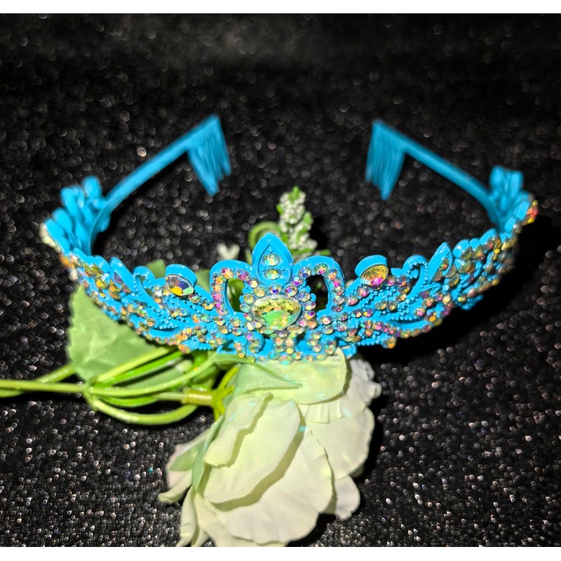 Bride To Be Sash Crystal Crown Kit Blue Bridal Shower