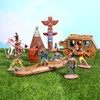 STOBOK Indian Figures Models: Wild West Cowboys Figure Playset Set