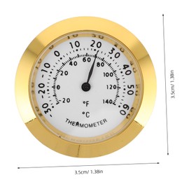 KONTONTY 2pcs Mini Hygrometer Thermometer Analog Humidity and Temperature Meter for Guitar Pet Enclosures Closet Room Portable Indoor Humidity Measuring Device