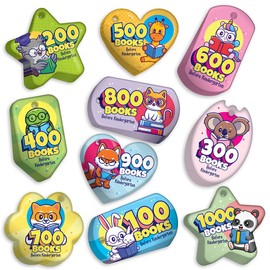 1000 Books Before Kindergarten Reading Brag Tags: 250 Tags (25 Tags per Design)