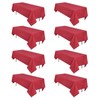 8 Pack Red Tablecloth 60 x 102 Inch Rectangular Tablecloths