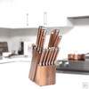Copper Knife Set with Walnut Knife Block - Premium 13