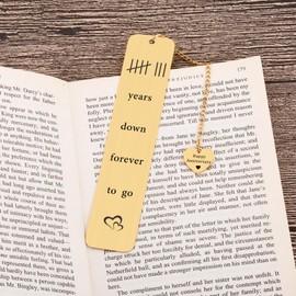 Bronze Anniversary Weeding Gifts for Her Him 8th Anniversary Bronze Gifts for Men Women 8 Year Anniversary Wedding Gifts for Husband Wife Birthday Gifts for Couple Anniversary Metal Bookmark