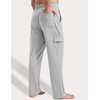 PINSPARK Cargo Sweatpants for Men Open Bottom Baggy Sweat Lounge