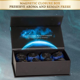 Bath Bombs Rich in Essential Oil and Shea Butter / 8 x 60g Handmade Planet Themed Bubble Bath Fizzer/Luxury Bath Bomb Set/Non-Staining, Vegan, Cruelty-Free/Spa Gift for Men, Women and Kids