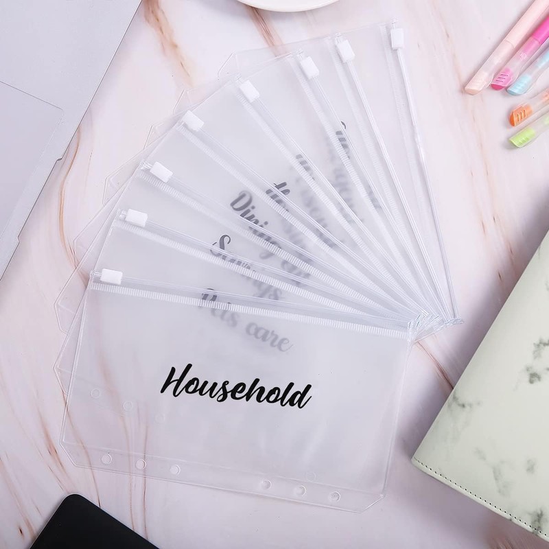 SKYDUE Budget Binder, Money Saving Binder with Zipper Envelopes, Cash