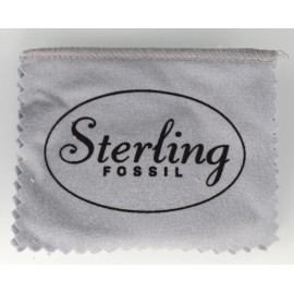 Sterling Fossil Gray Jewelry Cleaning Polishing Cloth Silver, Gold, Platinum