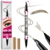 iMethod Curved Eyebrow Pen - Microblading, Liquid, 2-in-1 Dual-Ended with