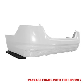 IKON MOTORSPORTS Rear Aprons, Compatible with 2019-2024 Nissan Altima, IKON Style Unpainted Black PU Rear Bumper Lip Lower Side Spat Valance Winglet Canard Protector 2PCS