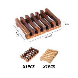Pack of 2 Soap Dish, Wooden Soap Holder, Water Filter Soap Holder, Drain Soap Dish, Soap Holder, Soap Accessories, Kitchen and Bathroom Accessories