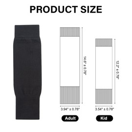 Football Sock Sleeves Kids Soccer Shin Guards Sleeves Black Team Leg Sock Sleeve Cut Football Socks for Football Games Beginner (Kids)