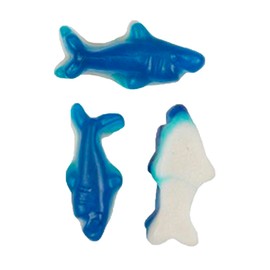 YANKEETRADERS Blue Gummy Sharks, 3 Pound Bulk Bag